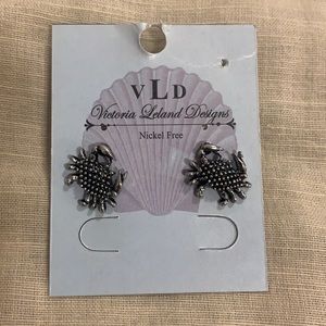 Crab post earrings